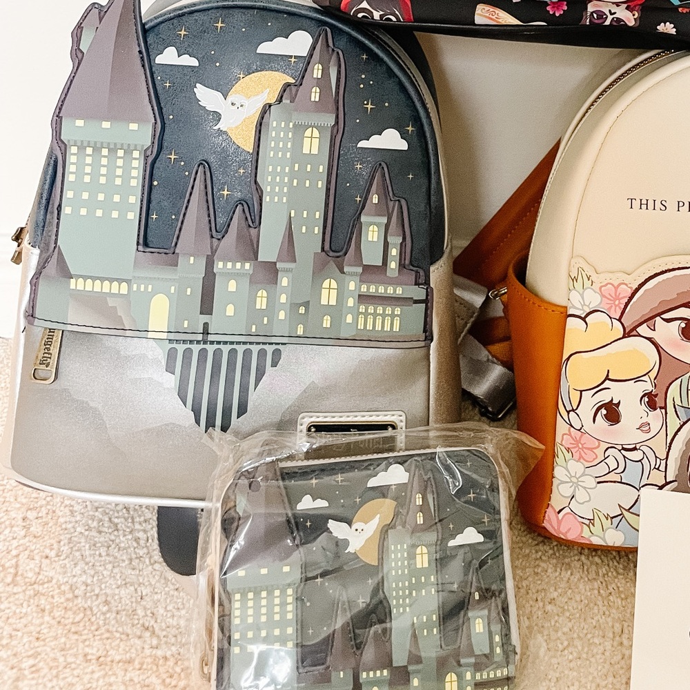 Longefly Hogwarts backpack and matching wallet